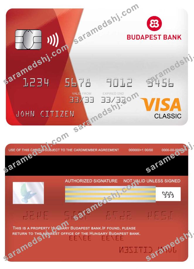 Hungary Budapest bank visa classic card